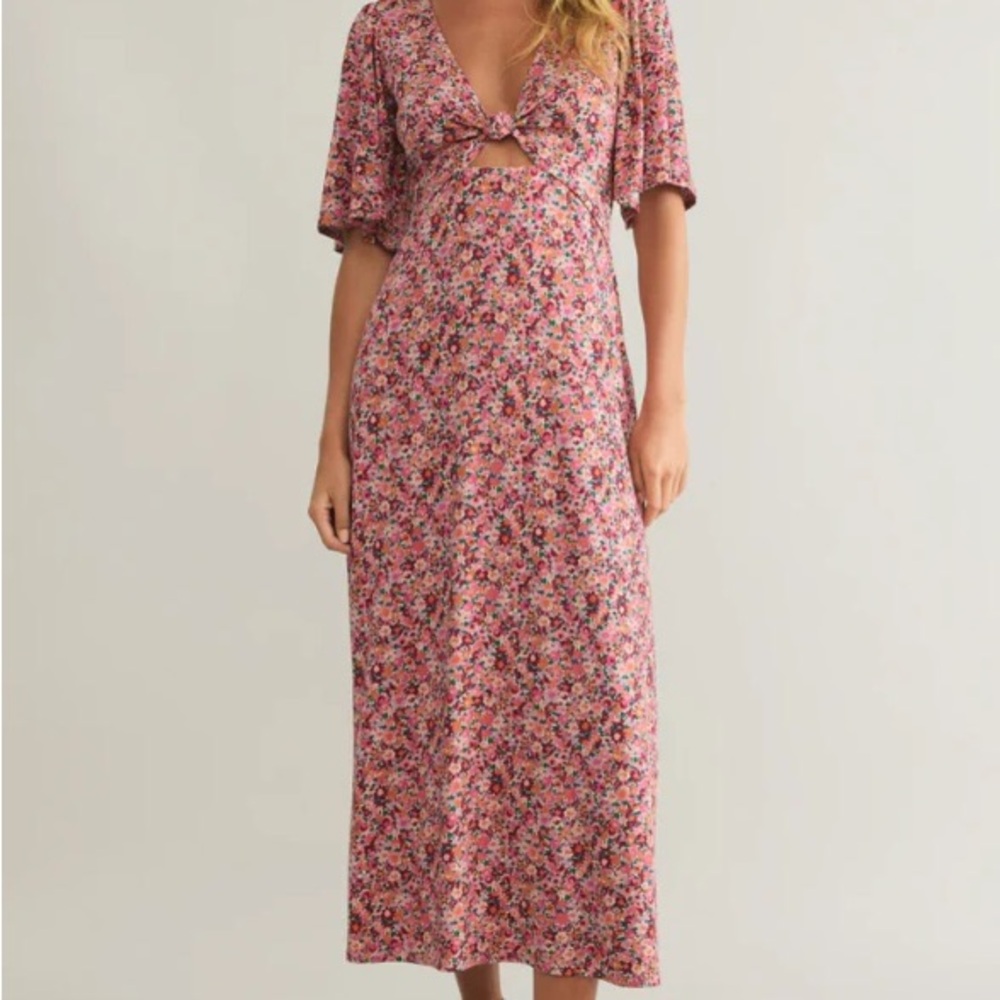 Mavis Dulce Z Supply Pink Flutter Sleeve Sundress